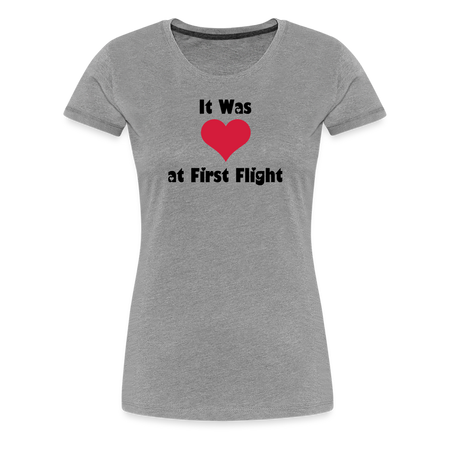 Women’s It Was Love at First Flight T-Shirt - heather gray