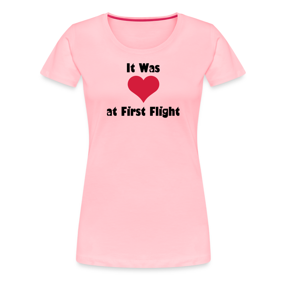 Women’s It Was Love at First Flight T-Shirt - pink