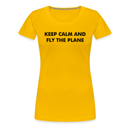 Women’s Keep Calm T-Shirt - sun yellow