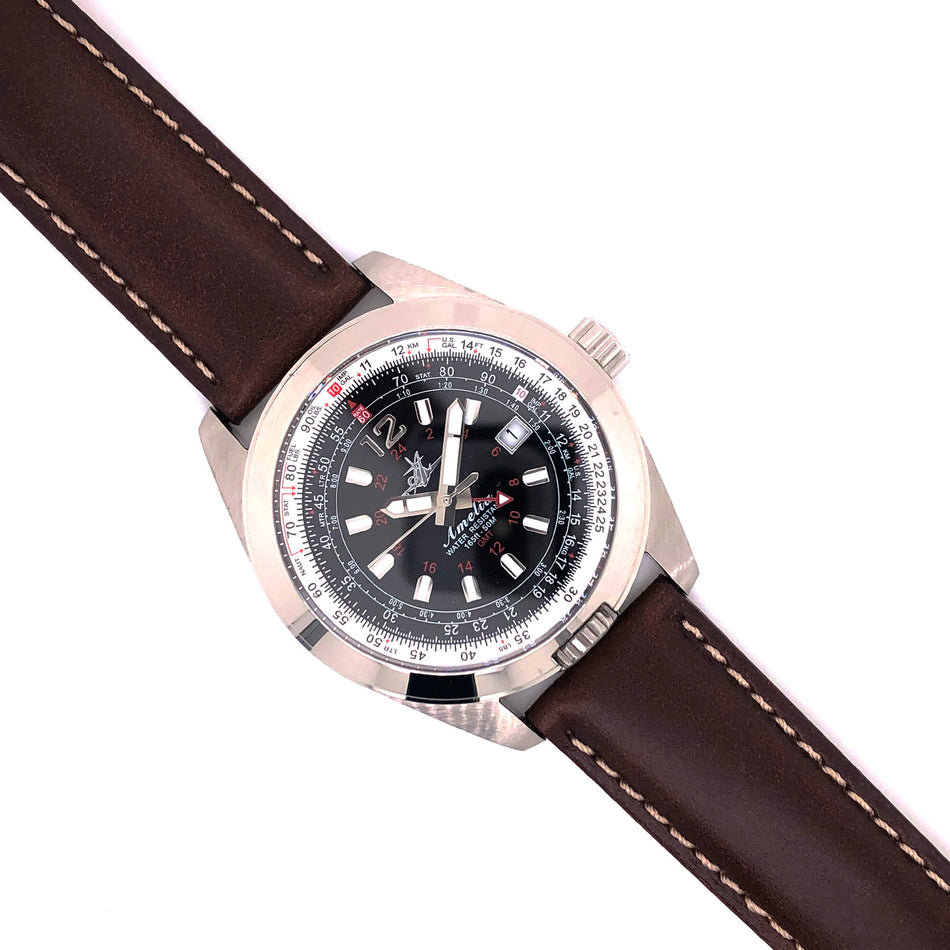 BAND – 20mm Oil Tan Leather Contrast Stitch