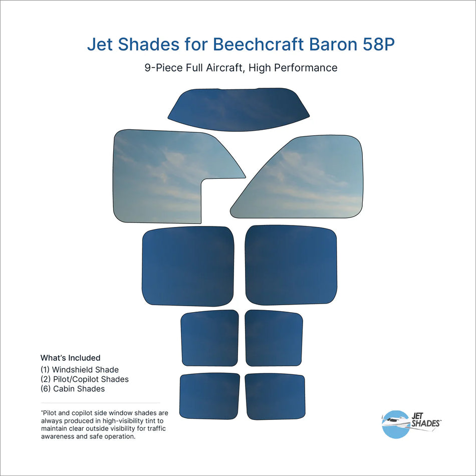 Beechcraft Baron 58P Jet Shades