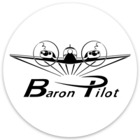 Baron Pilot Round Sticker