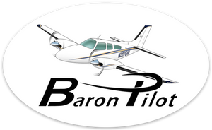 Baron Pilot Oval Sticker