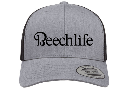 Beechlife Trucker Hat - Heather Grey / Black