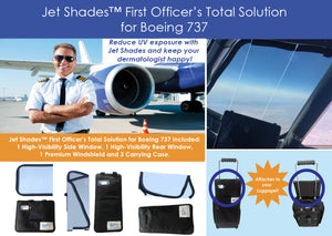 Jet Shades™ Commercial Pilot Solutions for Boeing 737 Pilots