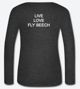 Women’s Live Love Fly Deep Heather Long Sleeve T-Shirt - SIZE SMALL ONLY