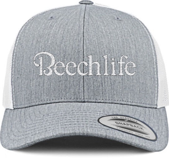Beechlife Trucker Hat - Heather Grey / White