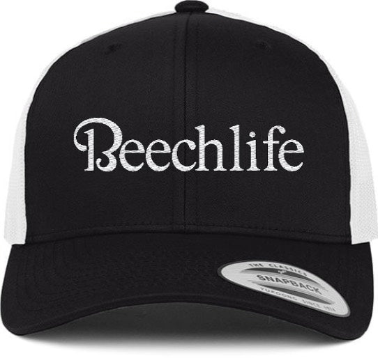 Beechlife Trucker Hat - Black / White