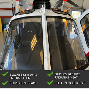 Airbus H125 (AStar AS350) Cockpit & Cabin Sun Solutions
