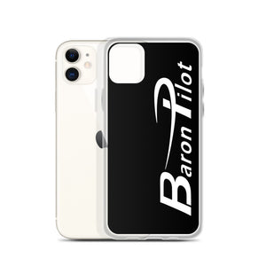 Black Baron Pilot iPhone Case - White Font