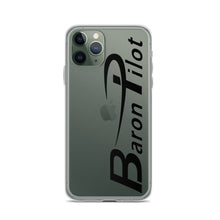 Clear Baron Pilot iPhone Case - Black Font