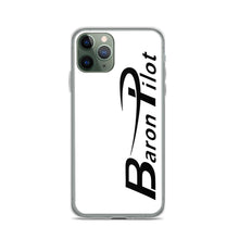 White Baron Pilot iPhone Case - Black Font
