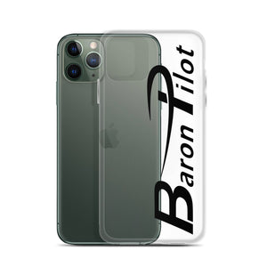 Clear Baron Pilot iPhone Case - Black Font