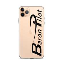 Clear Baron Pilot iPhone Case - Black Font