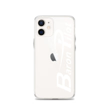 Clear Baron Pilot iPhone Case - White Font