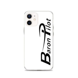 White Baron Pilot iPhone Case - Black Font