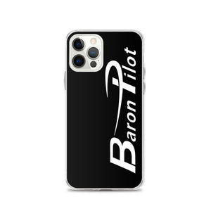 Black Baron Pilot iPhone Case - White Font