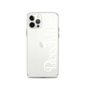 Clear Beechlife iPhone Case - White Font