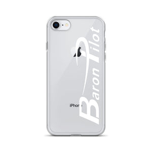 Clear Baron Pilot iPhone Case - White Font