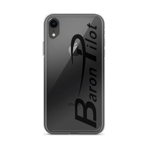 Clear Baron Pilot iPhone Case - Black Font