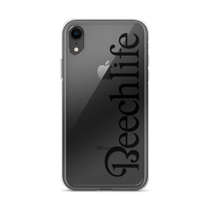 Clear Beechlife iPhone Case - Black Font