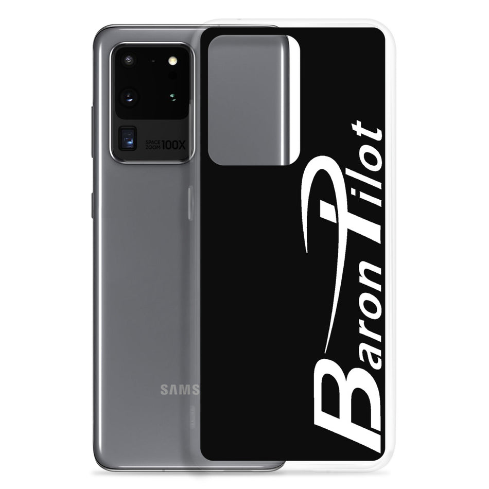 Black Baron Pilot Samsung (All S20 Versions) Phone Case - White Font