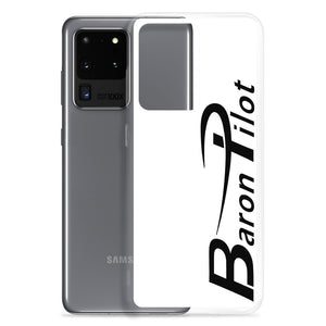 White Baron Pilot Samsung (All S20 Versions) Phone Case - Black Font