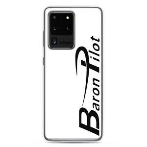 White Baron Pilot Samsung (All S20 Versions) Phone Case - Black Font