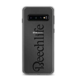 Clear Beechlife Samsung (All S10  Versions) Phone Case - Black Font