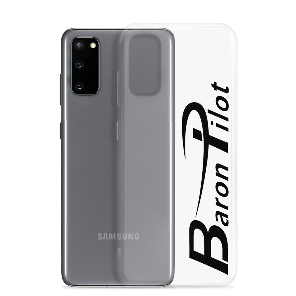 Clear Baron Pilot Samsung (All S20 Versions) Phone Case - Black Font