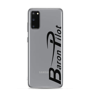 Clear Baron Pilot Samsung (All S20 Versions) Phone Case - Black Font