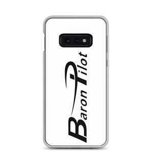 White Baron Pilot Samsung (All S10 Versions) Phone Case - Black Font