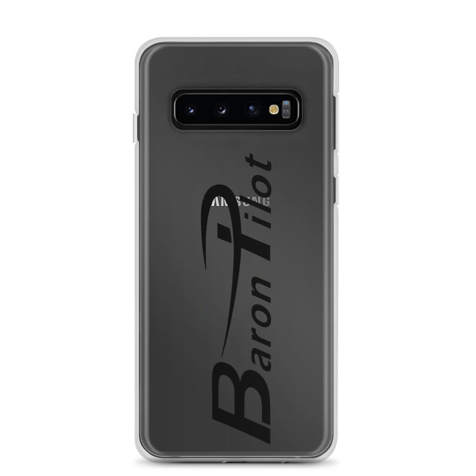 Clear Baron Pilot Samsung (All S10 Versions) Phone Case - Black Font