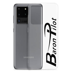 Clear Baron Pilot Samsung (All S20 Versions) Phone Case - Black Font