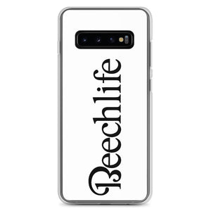 White Beechlife Samsung (All S10 Versions) Phone Case - Black Font