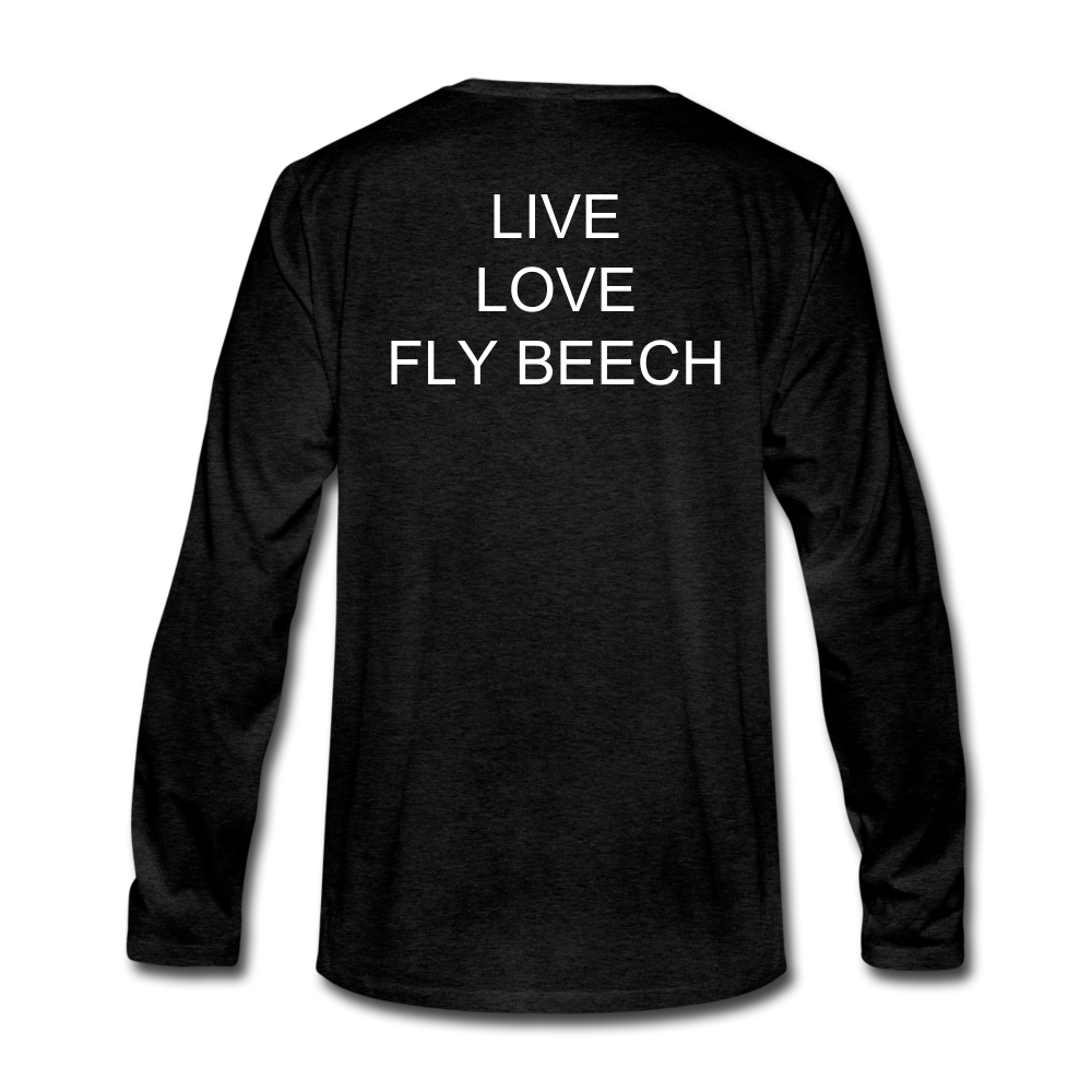 Men's Live Love Fly Long Sleeve T-Shirt - charcoal gray