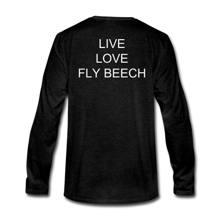 Men's Live Love Fly Long Sleeve T-Shirt - charcoal gray