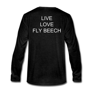 Men's Live Love Fly Long Sleeve T-Shirt - charcoal gray