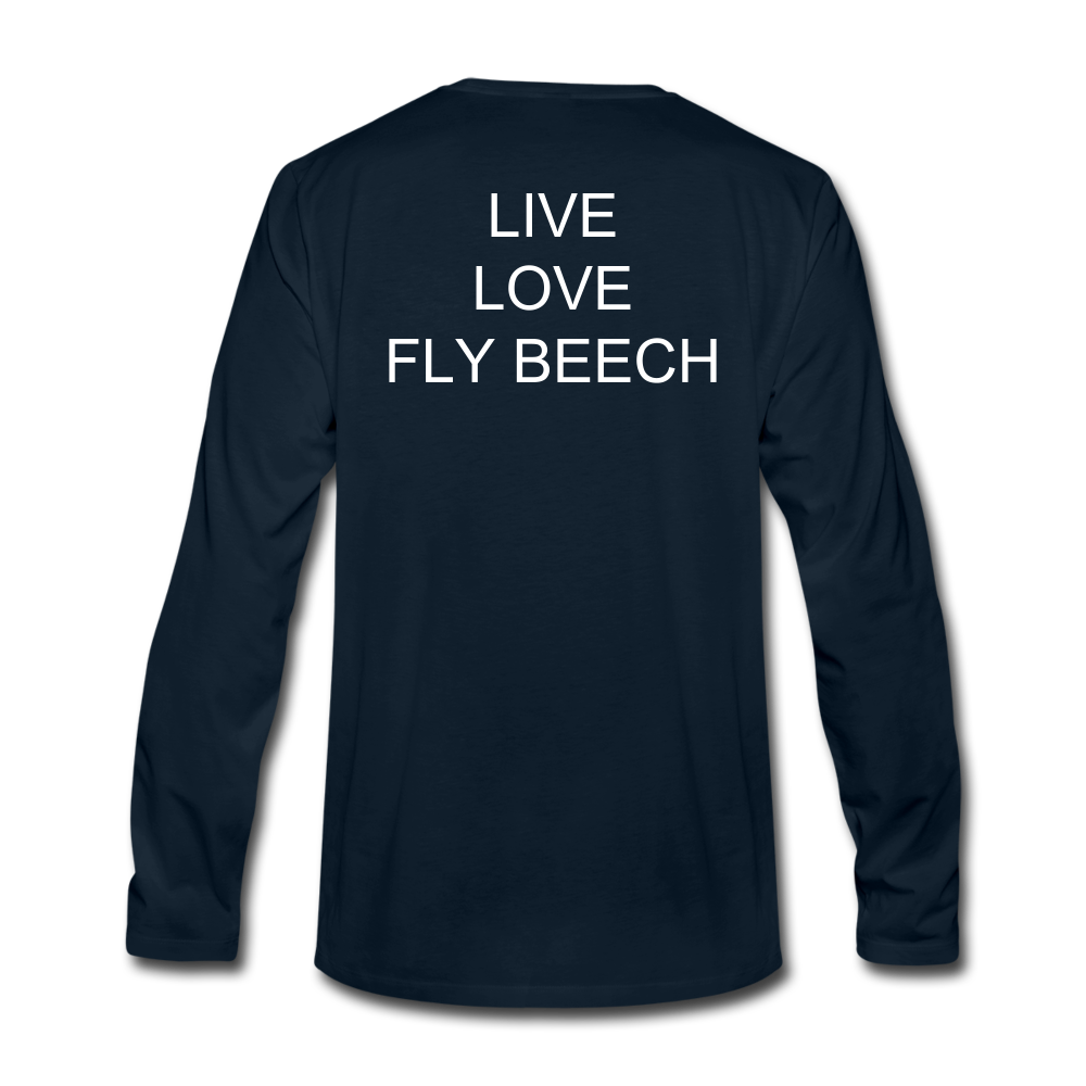 Men's Live Love Fly Long Sleeve T-Shirt - deep navy