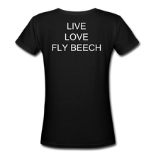Women's Live Love Fly V-Neck T-Shirt - black