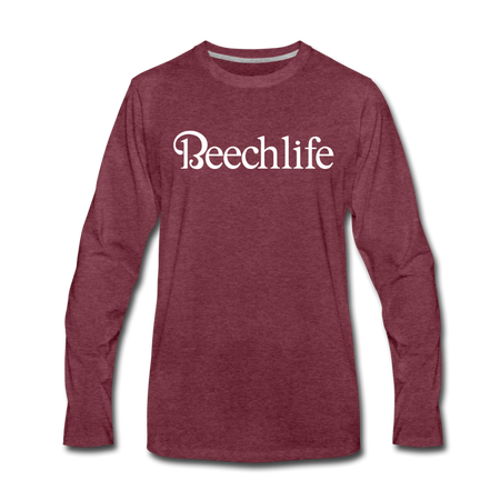 Men's Beechlife Long Sleeve T-Shirt (More Colors) - heather burgundy