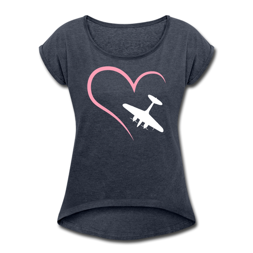 Women's Twin Engine Love Tri-Blend T-Shirt - navy heather