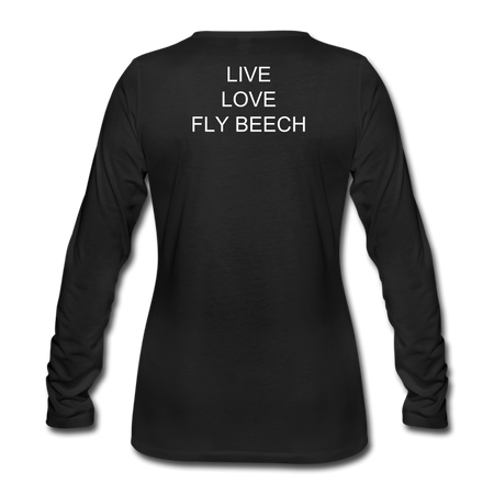 Women’s Live Love Fly Long Sleeve T-Shirt (More Colors) - black