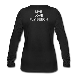 Women’s Live Love Fly Long Sleeve T-Shirt (More Colors) - black