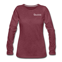 Women’s Live Love Fly Long Sleeve T-Shirt (More Colors) - heather burgundy