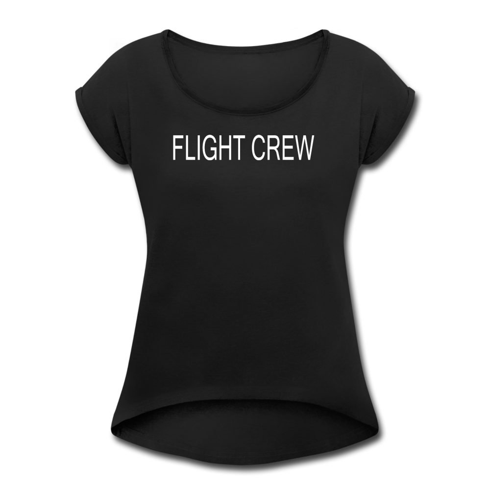 Women's Flight Crew Short Sleeve T-Shirt (More Colors) - black