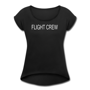 Women's Flight Crew Short Sleeve T-Shirt (More Colors) - black