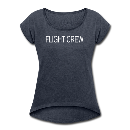 Women's Flight Crew Short Sleeve T-Shirt (More Colors) - navy heather