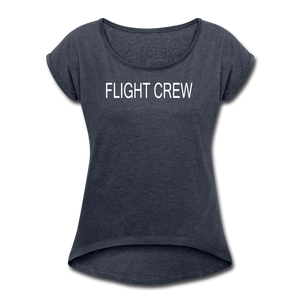 Women's Flight Crew Short Sleeve T-Shirt (More Colors) - navy heather