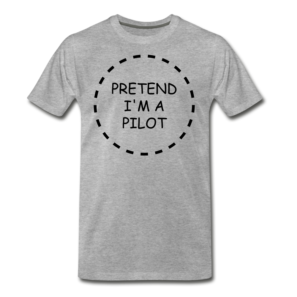 Men's Pretend I'm a Pilot Short Sleeve T-Shirt (More Colors) - heather gray